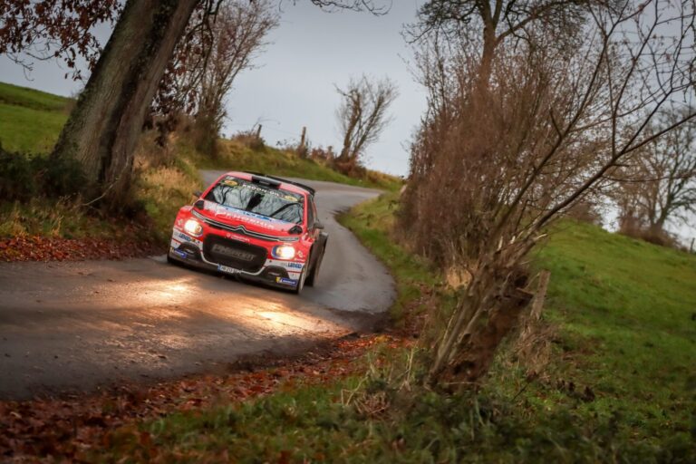 Tom Heindrichs aan de start van de East Belgian Rally